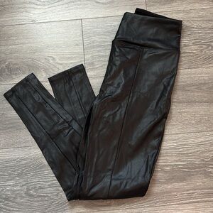Black Faux Leather Leggings by Popilush size large